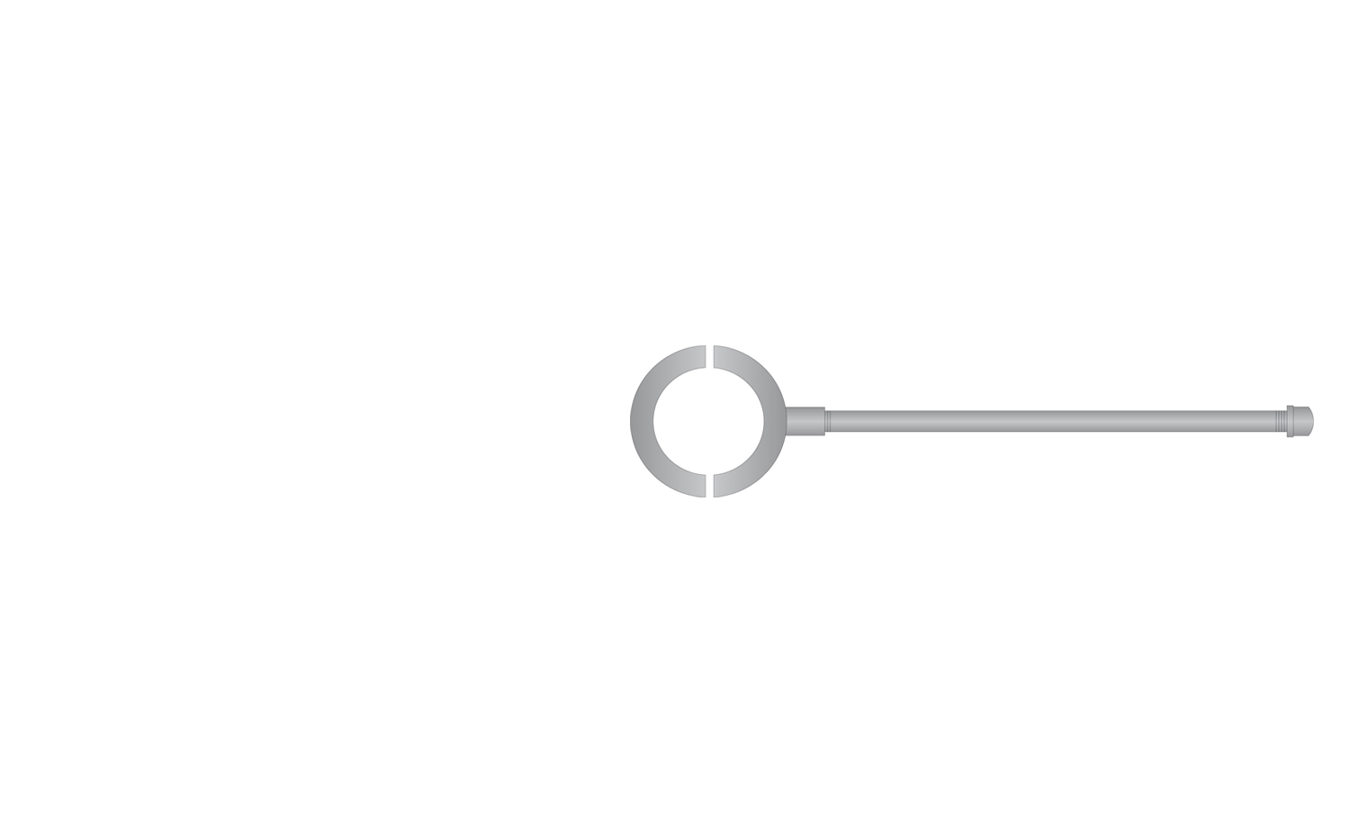 Banner Arm, Single, 4in OD 