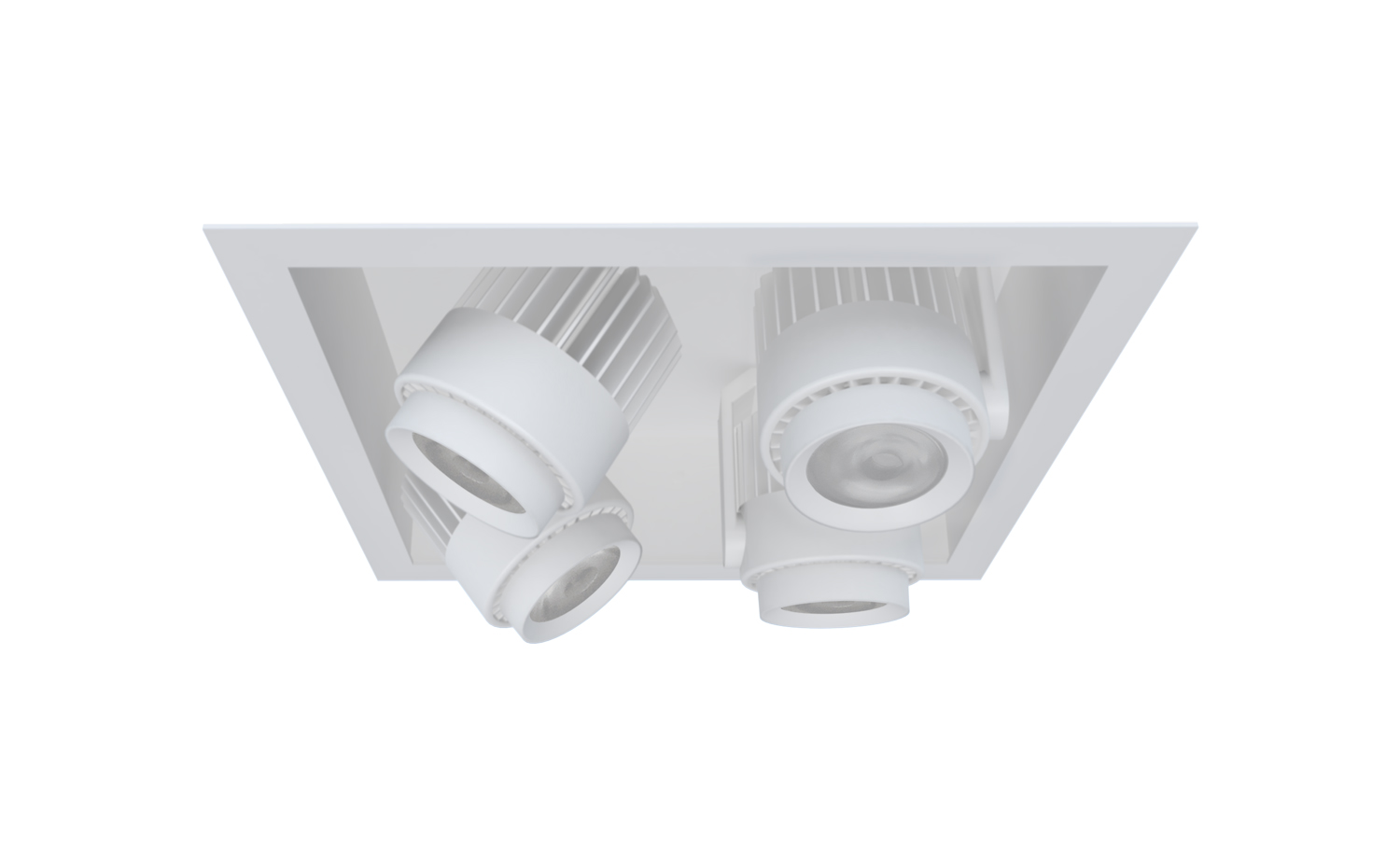 Semi-Recessed – 4 Light Square 